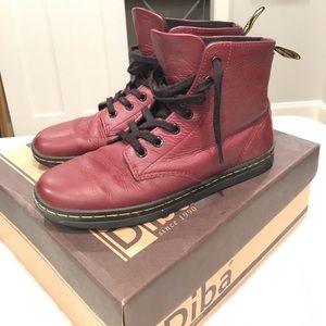 Maroon doc martens